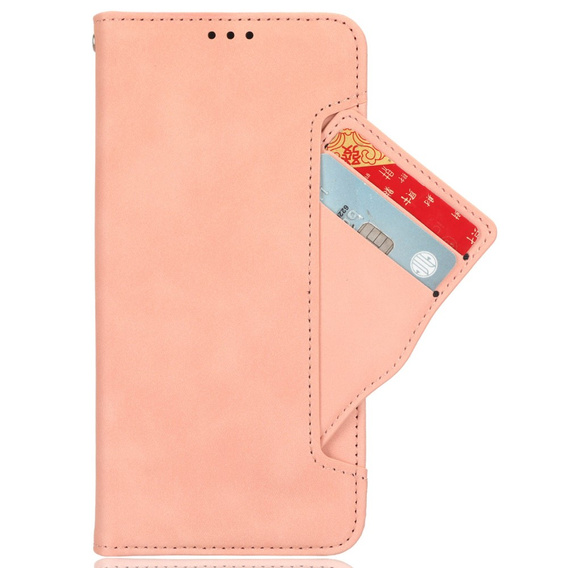 Flip case for Xiaomi Poco F6 Pro, Card Slot, pink