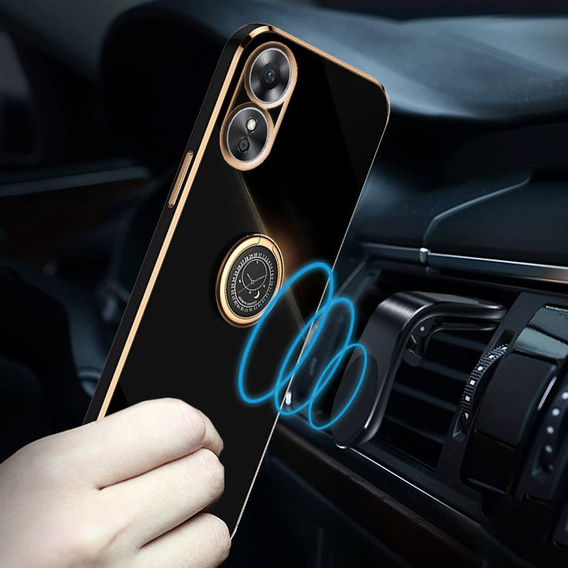 Case for Oppo A17, Electro Ring, black