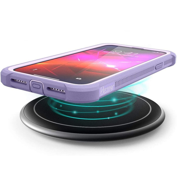 Case for iPhone 11, Dexnor Full Body Rugged, transparent / purple