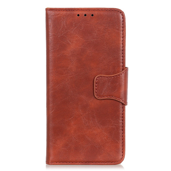 Flip case for Samsung Galaxy S25 Edge, Crazy Horse Wallet, brown