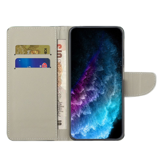 Flip case for Motorola Moto G73 5G, Wallet, Eiffel Tower, white