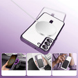 Case for Samsung Galaxy S21 FE, Electro MagSafe, purple + Screen Glass