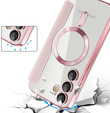 Flip case for Samsung Galaxy S25 FE, RFID Wallet MagSafe CamShield, pink