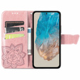 Flip case for Samsung Galaxy M35, Butterfly, pink rose gold