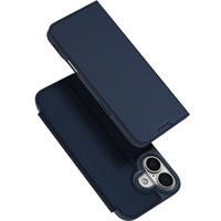 Dux Ducis case for iPhone 17, Skin Pro, with flap, with card slot, navy blue