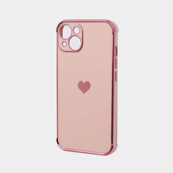 Case for Apple iPhone 13, Electro heart, pink rose gold