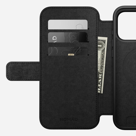 Nomad case for iPhone 17 Pro Max, Modern Leather Folio, black