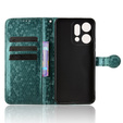 Flap case for Oppo Reno 14, Wallet Rhombus, green