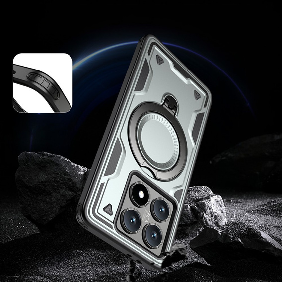 Case for Xiaomi 14T, Military MagSafe, silver
