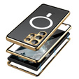Magnetic Dual Glass MagSafe case for Samsung Galaxy S24 Ultra, gold