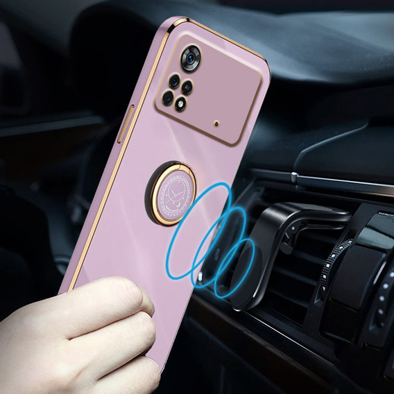 Case for Xiaomi Poco X4 Pro 5G, Electro Ring, purple