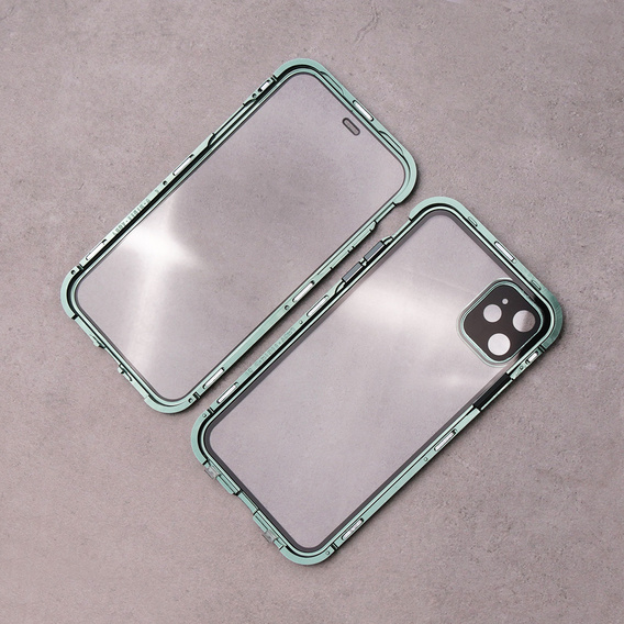 Case for iPhone 11, Magnetic Dual Glass, green