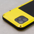 Love Mei Case for iPhone 12, armored with glass, yellow