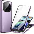 Case for Xiaomi Redmi Note 14 Pro, Magnetic Dual Glass, purple
