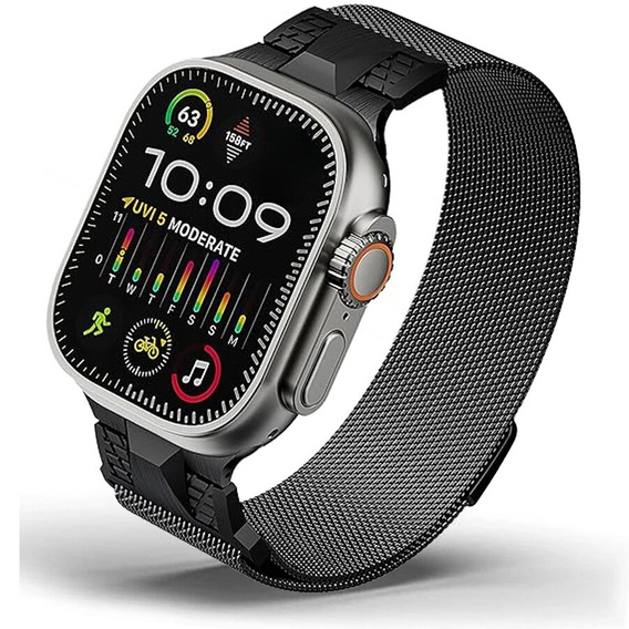 Milanese bracelet for Apple Watch 1/2/3/4/5/6/7/8/SE/ULTRA (42/44/45/49 MM) - Black