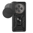 Case for Oppo Reno 12FS / Oppo Reno 12F, CamShield Slide, black