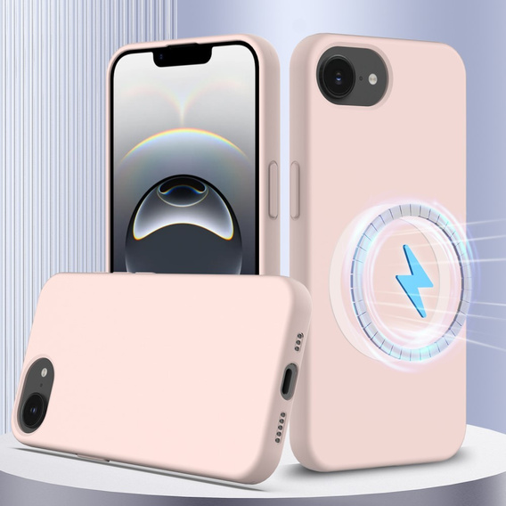 Case for iPhone 16e, Silicone MagSafe, pink
