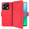 Flip case for Xiaomi Poco X6 5G, Card Slot, red