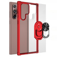 Case for Samsung Galaxy S23 Ultra, Clear Ring, red