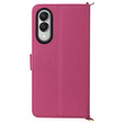 Crossbody Leather Wallet flip case for Samsung Galaxy S25 Edge, maroon