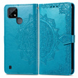Flip case for Realme C21Y / C25Y, Mandala, blue