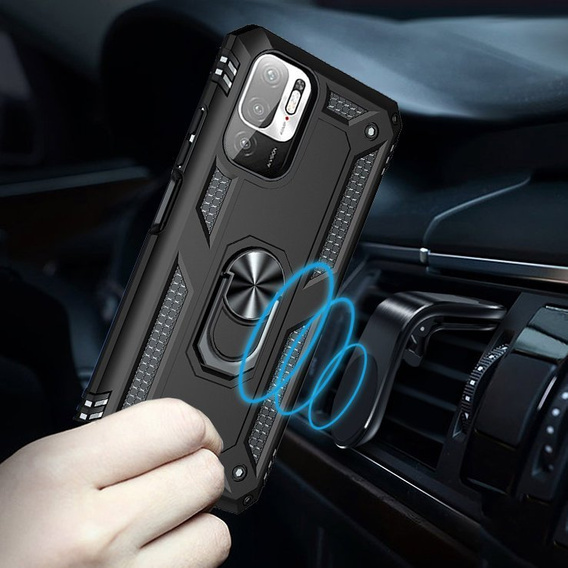 Armor Case for Xiaomi Redmi Note 10 5G, Nox Case Ring, black