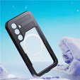 Waterproof case for Samsung Galaxy S24, Redpepper, for MagSafe, black