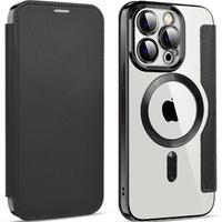 Flip case for iPhone 13 Pro, RFID Wallet MagSafe CamShield, black