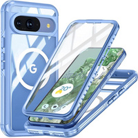 Case for Google Pixel 9 / Google Pixel 9 Pro, Shockproof, with glass, for MagSafe, blue