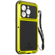 Love Mei Case for iPhone 14 Pro, armored with glass, yellow