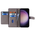 Flip case for Samsung Galaxy A25 5G, Wallet Zipper Pocket, grey