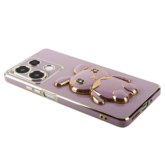 Case for Xiaomi Redmi Note 13 Pro 5G, Rabbit, purple + 9H Tempered Glass