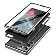 Case for Samsung Galaxy S23 Ultra, Magnetic Dual Glass, silver