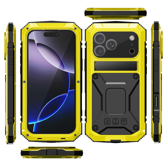 R-JUST case with stand and built-in glass for iPhone 17 Pro Max