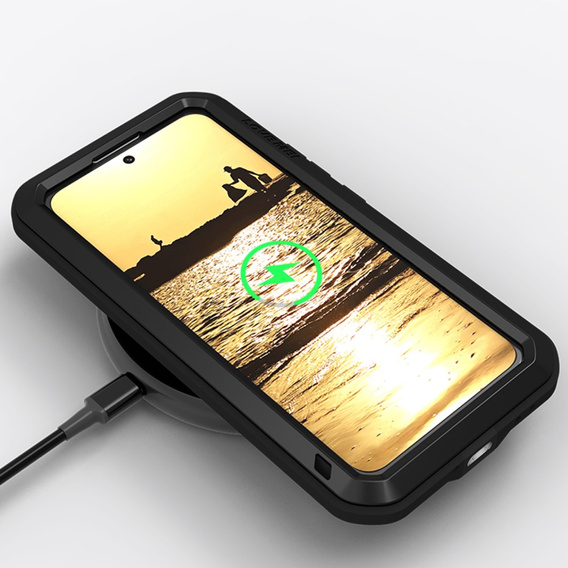 Love Mei Case for Xiaomi 13, armored with glass, black