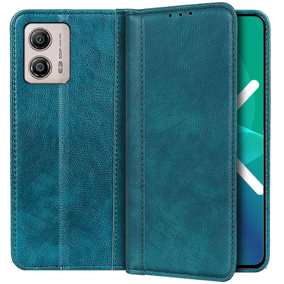 Flip case for Motorola Moto G53 / G23 / G13, Split Leather, green
