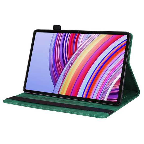 Case for Xiaomi Redmi Pad Pro / Xiaomi Poco Pad, Classic, with space for stylus, green