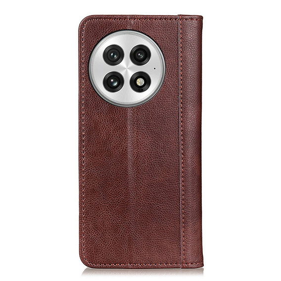 Flip case for OnePlus 13, Split Leather, brown
