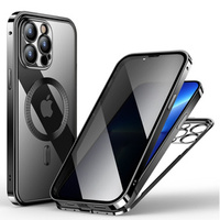 Case for iPhone 13 Pro Max, Privacy Dual Glass, for MagSafe, black