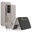Flip case for Samsung Galaxy S25, GKK Card Slot Wallet, titanium grey