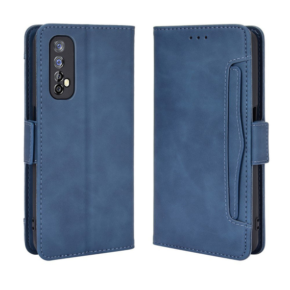 Flip case for Realme 7, Card Slot, blue