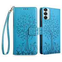 Flip case for Samsung Galaxy M15 5G, Tree, blue