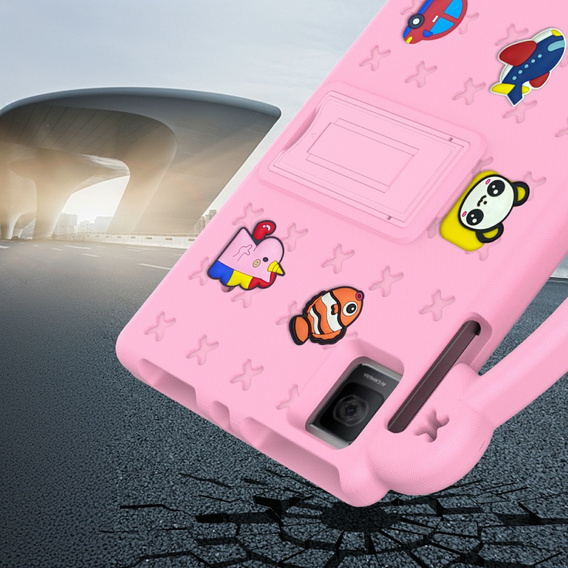 Children's case for T Tablet 5G, Cute Patterns, with stand, pink