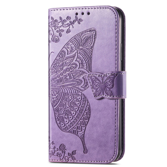 Flip case for Xiaomi Redmi A3, Butterfly, purple