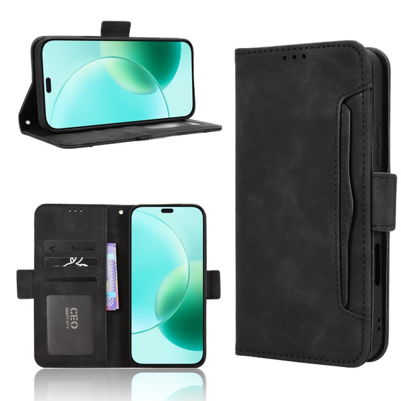 Flip case for Honor 400 Lite, Card Slot, black