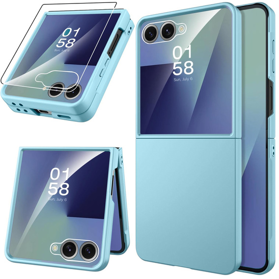 Case with toughened outer screen glass for Samsung Galaxy Z Flip7