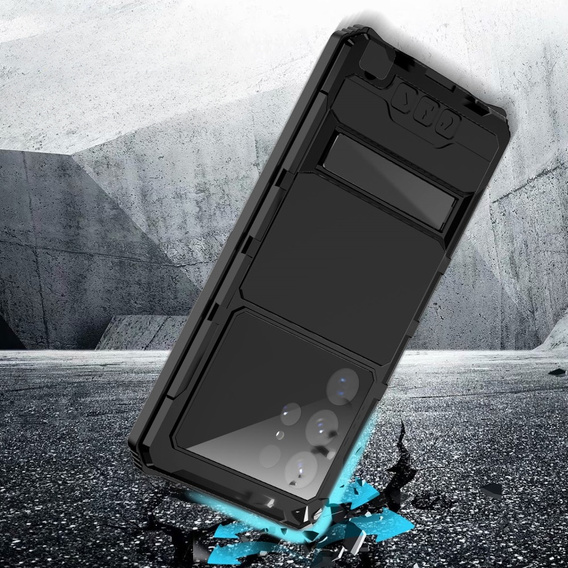 Case for Samsung Galaxy S23 Ultra, R-JUST, armoured, black