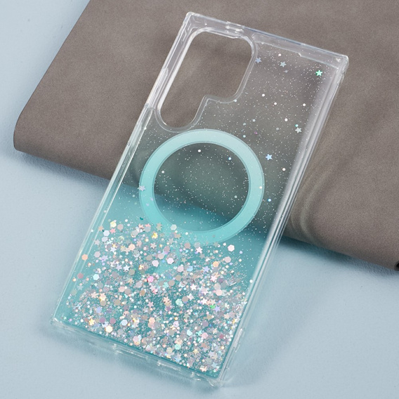 Case for Samsung Galaxy S24 Ultra, Glittery, for MagSafe, green