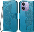 Flip case for Oppo A40 / Oppo A40m, Butterfly, blue