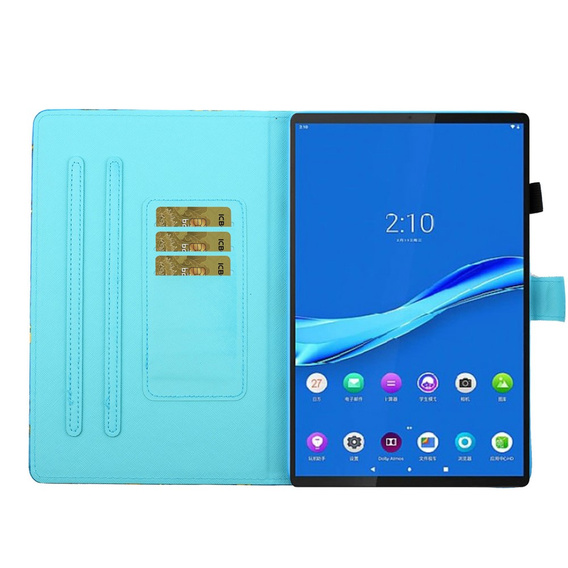 Case for Lenovo Tab M10 Plus TB-X606F, with flap, tiger